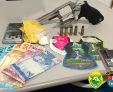 Equipes da PM do Noroeste do estado apreendem dois revólveres e 15 pés de maconha durante o fim de semana