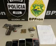 Durante ações da Operação Hórus, BPFron apreende vinho, drogas e pistola