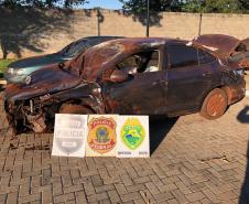 Carros com contrabando são apreendidos em Guaíra (PR) durante a Operação Hórus