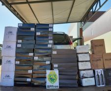 Carga de 331 garrafas de vinhos contrabandeados da Argentina é apreendida em Santo Antônio do Sudoeste