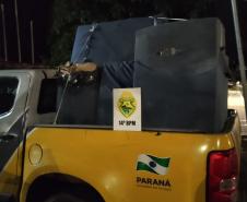 Em Itaipulândia (PR), PM apreende cigarros e mercadorias contrabandeadas do Paraguai