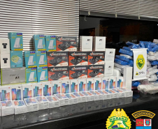 Celulares e eletrônicos contrabandeados são apreendidos em fiscalizações no Interior do estado; prejuízo aos contrabandistas foi de R$ 200 mil