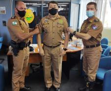 Praças do BPTran promovidos são recebidos pelo Comandante da unidade e do 1º Comando Regional da PM