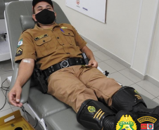 BPRv faz mobilização para doação de sangue em Curitiba em alusão aos 166 anos da PMPR