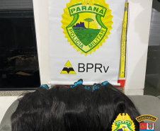 Cabelo humano é apreendido pelo BPRv durante fiscalização em Cruzeiro do Oeste (PR)