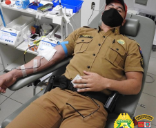 BPRv faz mobilização para doação de sangue em Curitiba em alusão aos 166 anos da PMPR