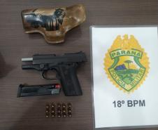 No Norte do estado, PM localiza carga de cigarros contrabandeada e pistola em abordagens durante o final de semana