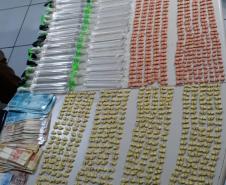 No Noroeste do estado, PM apreende mais de 2,5 mil porções e comprimidos de drogas