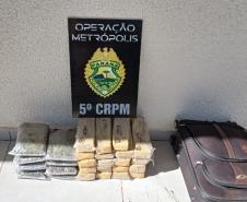 Ações distintas da Operação Metrópolis resultam na apreensão de quase 60 quilos de maconha