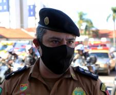Inédito desfile motorizado da PM passa por cartões-postais da capital em alusão aos 166 anos da Corporação