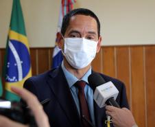 No aniversário de 166 anos da PM, novas viaturas e formatura de soldados marcam solenidade na APMG, em São José dos Pinhais (PR)