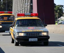 Inédito desfile motorizado da PM passa por cartões-postais da capital em alusão aos 166 anos da Corporação