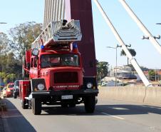 Inédito desfile motorizado da PM passa por cartões-postais da capital em alusão aos 166 anos da Corporação