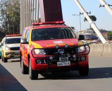 Inédito desfile motorizado da PM passa por cartões-postais da capital em alusão aos 166 anos da Corporação