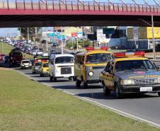 Inédito desfile motorizado da PM passa por cartões-postais da capital em alusão aos 166 anos da Corporação