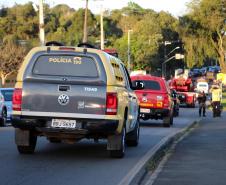 Inédito desfile motorizado da PM passa por cartões-postais da capital em alusão aos 166 anos da Corporação