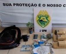 No Sudoeste do estado, PM encaminha sete pessoas e apreende três armas de fogo e diversas porções de drogas