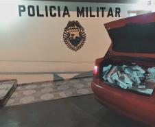 Carga de cigarros de origem paraguaia é apreendida em operação conjunta das polícias militares do Paraná e Santa Catarina