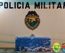 Carga de cigarros de origem paraguaia é apreendida em operação conjunta das polícias militares do Paraná e Santa Catarina