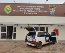 Uno carregado com vinho contrabandeado é apreendido pelo BPFron em Santo Antônio do Sudoeste (PR)