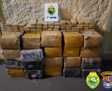 410 quilos de maconha são apreendidos pela PM no Noroeste do estado
