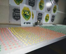 Em Maringá (PR), PM apreende quase 12 quilos de haxixe e 1,5 mil comprimidos de ecstasy