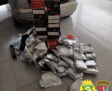 Carro com R$ 20 mil em contrabando é apreendido pelo BPRv em Iporã (PR)