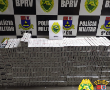 Em situações distintas, BPRv apreende mais de 500 pacotes de cigarros e recupera caminhão furtado