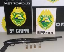 No Oeste do estado, BPFron apreende dois carros e uma espingarda após denúncia anônima