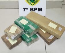 No Noroeste do estado, PM prende homem e apreende 2,6 quilos de maconha