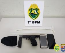 No Noroeste do estado, PM apreende 170 quilos de maconha, arma e contrabandos