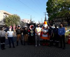 Em Telêmaco Borba (PR), PM participa de blitz educativa da Semana Nacional do Trânsito