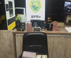 BPRv apreende produtos contrabandeados e recuperaram dois veículos em diferentes regiões do estado