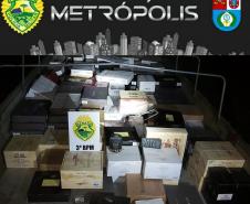 Mais de 260 caixas de vinho e droga são apreendidas pela PM no Sudoeste do estado pela Operação Metrópolis