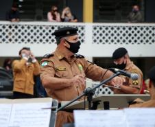 Banda de Música da PM faz apresentação em comemoração ao Dia do Professor em Curitiba