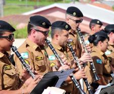 Após quase 40 anos na Reserva Remunerada, subtenente da PM recebe homenagem da Banda de Música em Curitiba