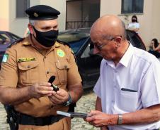 Após quase 40 anos na Reserva Remunerada, subtenente da PM recebe homenagem da Banda de Música em Curitiba