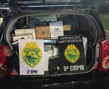 Mais de 260 caixas de vinho e droga são apreendidas pela PM no Sudoeste do estado pela Operação Metrópolis