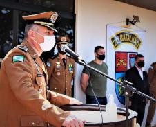 Comandante-Geral da PM recebe Medalha de Mérito do 21º BPM em Francisco Beltrão (PR)