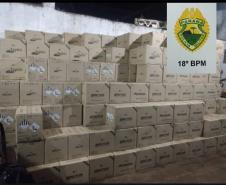 No Norte do estado, PM apreendeu mais de R$ 3 mil e 932 caixas de defensivos agrícolas