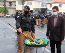 Polícia Militar comemora o Dia da Bandeira Nacional em todo o Paraná