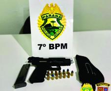 PM apreende duas armas de fogo e recupera um carro no Noroeste do estado