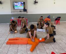 Policiais militares do Noroeste do estado participam de instrução de Atendimento Pré Hospitalar