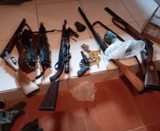 Polícia Ambiental apreende 10 armas de fogo e flagra desmatamento e caça ilegal no interior do Paraná