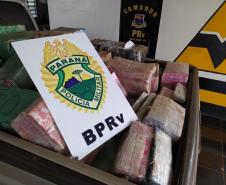 BPRv apreende quase 5,5 toneladas de maconha meio a carga de milho no Oeste do estado