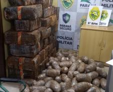 Cerca de 700 quilos de maconha são apreendidos pela PM no Oeste do estado