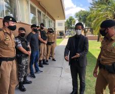 Subcomando-Geral da PM e secretário da Segurança Pública fazem visita técnica em unidades da PM e Corpo de Bombeiros em Londrina