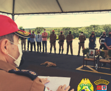 BPRv inaugura Posto Rodoviário nos Campos Gerais e homenageia policiais militares