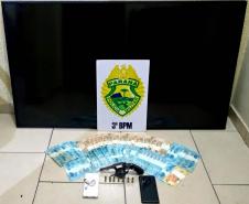 PM apreende duas armas de fogo e recupera uma televisão no Sudoeste do estado