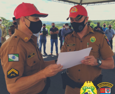 BPRv inaugura Posto Rodoviário nos Campos Gerais e homenageia policiais militares